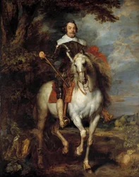 Retrato ecuestre de Don Francisco de Moncada, Conde de Ossuna, embajador del Rey Felipe IV de España en Bruselas