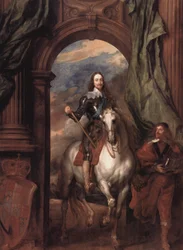 Alemán: Retrato de Carlos I, rey de Inglaterra, a caballo con su jinete St Antoine Carlos I (1600-1649) con M. de St Antoine