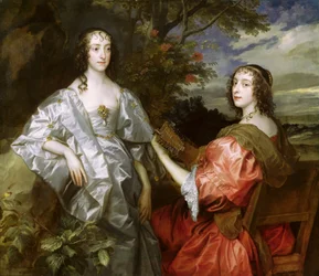 Katherine (1609-67) Condesa de Chesterfield, y Lucy (n.1608) Condesa de Huntingdon, c.1636-40