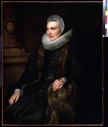 Retrato de Maria Bosschaert (1605-1664) (Retrato de Maria Boschaert). Pintura de Antoine (Anthonis, Anthony, Anton o Anthony) van Dyck (1599-1641)