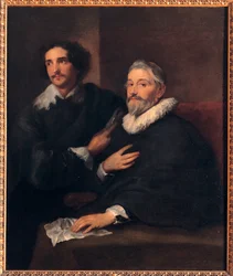 Retrato de los hermanos de Wael (Retrato de los hermanos de Wael) - Pintura de Sir Anthonis (Anton o Antoon) van Dyck (1599-1641), óleo sobre lienzo (120x103 cm), alrededor de 1620-1630, arte inglés