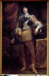 Retrato de cuerpo entero de Gaston de Orleans, Duque de Anjou, hermano del Rey Luis XIII