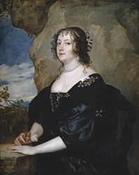 Retrato de Beatriz, Condesa de Oxford - Pintura de Sir Sir Anthonis (Anton ou Antoon) van Dyck (1599-1641) - 1638 - Óleo sobre lienzo - 107x86 cm - Museo del Prado, Madrid