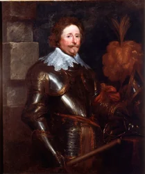 Retrato de Federico Enrique de Nassau, Príncipe de Orange (1584-1647), Capitán y Almirante General de las Provincias Unidas. Pintura de Antonie Van Dyck (1599-1641) 1628-1629. Genes, Galleria di Palazzo Rosso