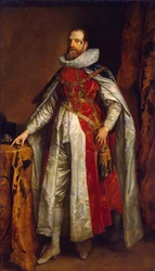 Retrato de Henry Danvers, primer conde de Danby 1573-1644, con ropas de caballero de la Jarretera, finales de 1630s