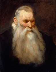 Estudio de la cabeza de un anciano con barba blanca, ca. 1617-20