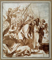 El arresto de Cristo. Dibujo de Anton Van Dyck (1599-1641)