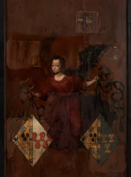 Reverso del retrato de Juan Pardo II y sus esposas Anna Ingenieulandt y Maria Anchemant