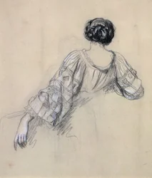 Espalda de una Mujer Joven (estudio para 