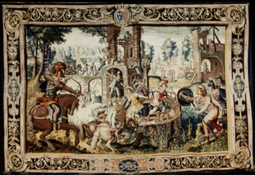 Ejercicio en el asalto y defensa de un bastión, diseñado 1562-1565 (tejido 1611-1627)