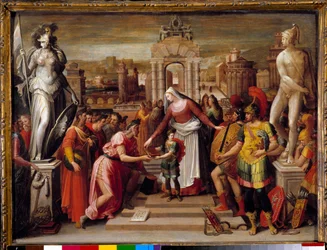 Historia de la Reina Artemisa I de Halicarnaso: La entrega del libro y la espada