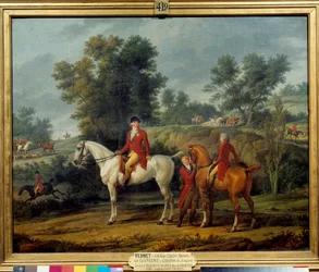 Salida de caza del Duque Luis Felipe II José de Orleans y el Duque de Chartres