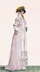 Vestido de paseo de damas, ilustración de 