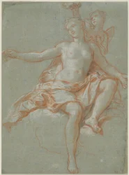 Cupido roba la corona floral de Venus