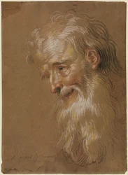 Cabeza de un anciano barbudo