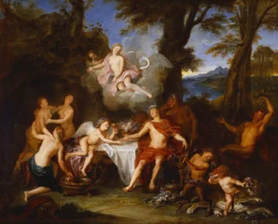 La alianza de Baco y Cupido, c.1702
