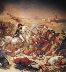 Batalla de Abukir, el general Murat luchando contra el ejército otomano (detalle)