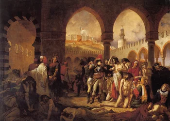 Bonaparte visitando la casa de peste en Jaffa