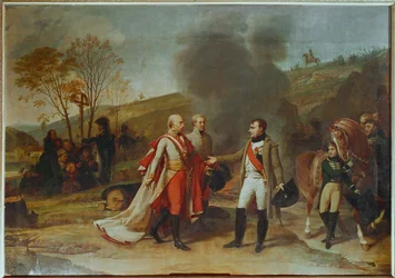 Entrevista entre Francisco II y Napoleón I tras la batalla de Austerlitz ...