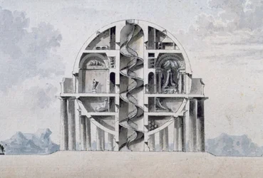 Diseño para una Casa para un Cosmopolita, 1783 (detalle)