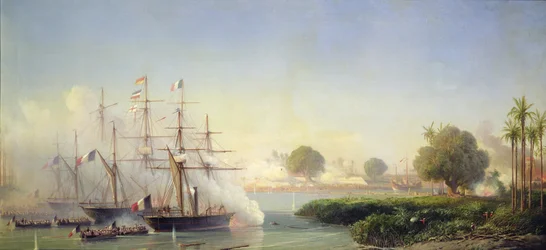 Asalto a la ciudadela de Saigón por el vicealmirante Rigault de Genouilly, 17 de febrero