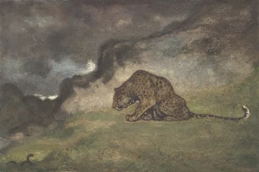 Leopardo observando a la serpiente, 1810-1875