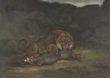 León devorando presa, 1810-75