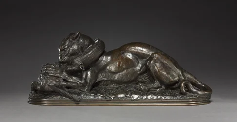 Tigre devorando un gavial, 1831
