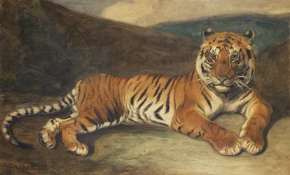 Tigre reclinado
