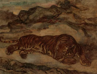 Tigre en reposo, ca. 1850-65