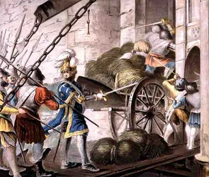 La Captura de Chartres, grabado por Roger