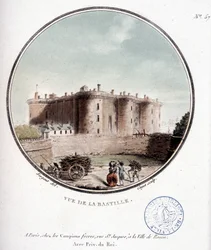 Vista de la Bastilla antes de la Revolución - en “Vistas pintorescas de los principales edificios de París” de Sergeant