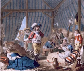 El Conde de Harcourt (1601-66) muestra su humanidad durante el asedio de Turín (1640), 1787
