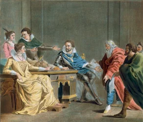 El mariscal de campo de Brissac distribuye la dote de su hija a los cuarteles del ejército, 1788