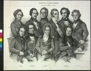 Grupo de compositores famosos (litografía)