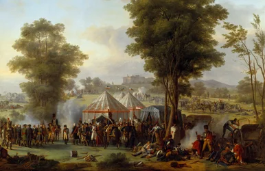 Bivouac del Emperador Napoleón I cerca del castillo de Ebersberg en Austria, 4 de mayo de 1809