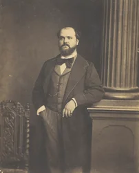 Sin título, hombre de pie, en frente, 1855-1869