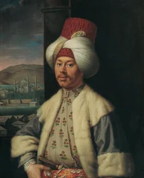 Retrato de un europeo con traje turco, segunda mitad del siglo XVIII