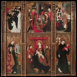 Retablo de la Virgen, San Agustín y San Nicolás de Tolentino