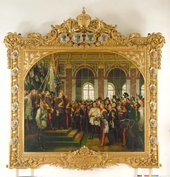 La Proclamación de Guillermo como Kaiser del nuevo Imperio Alemán, en el Salón de los Espejos en Versalles el 18 de enero de 1871, pintado en 1885