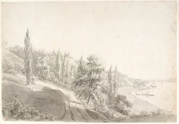 Paisaje con ciudad en el Elba