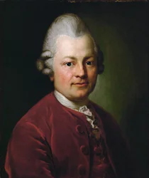 Gotthold Ephraim Lessing, poeta alemán (óleo sobre lienzo)