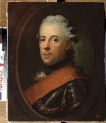""Retrato del Príncipe Enrique de Prusia (1726-1802), hermano de Federico el Grande"" Pintura de Anton Graff (1736-1813) 1760-1770 Museo Estatal al Aire Libre Palacio Gatchina, San Petersburgo