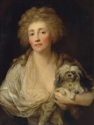 Retrato de Anna Oraczewska con el perro, 1789