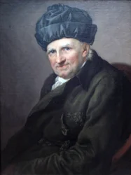 El preboste Johann Joachim Spalding con bata de casa