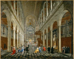 Interior de la iglesia de los jesuitas de Amberes (pintura sobre lienzo)