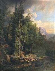 De los bosques montañosos de Estiria cerca de Neuberg