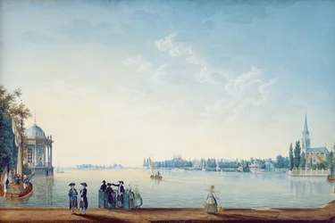 Havenrak a Broek en Waterland, o La Ciudad de Zwolle en las orillas del Ijssel en Holanda, 1814