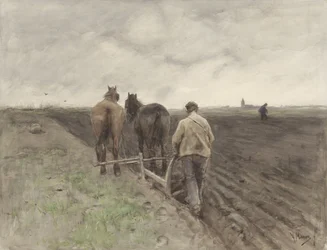 El agricultor detrás del arado
