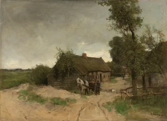 Casa de campo en el camino de tierra